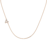 Diamond Number Pendant 0.1ct Gold & Platinum Necklace (Without Chain) in 10K/14K gold and platinum with certified lab-grown or natural diamonds