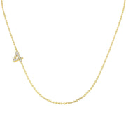 Diamond Number Pendant 0.1ct Gold & Platinum Necklace (Without Chain) in 10K/14K gold and platinum with certified lab-grown or natural diamonds