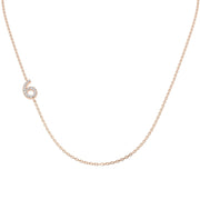 Diamond Number Pendant 0.1ct Gold & Platinum Necklace (Without Chain) in 10K/14K gold and platinum with certified lab-grown or natural diamonds