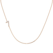 Diamond Number Pendant 0.1ct Gold & Platinum Necklace (Without Chain) in 10K/14K gold and platinum with certified lab-grown or natural diamonds