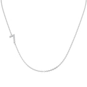 Diamond Number Pendant 0.1ct Gold & Platinum Necklace (Without Chain) in 10K/14K gold and platinum with certified lab-grown or natural diamonds