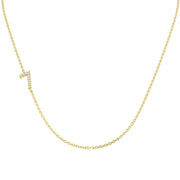 Diamond Number Pendant 0.1ct Gold & Platinum Necklace (Without Chain) in 10K/14K gold and platinum with certified lab-grown or natural diamonds