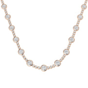 Diamond Necklace 16ct Lab & Natural Diamonds in 10K/14K gold and platinum with certified lab-grown or natural diamonds