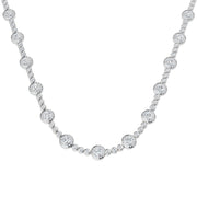 Diamond Necklace 16ct Lab & Natural Diamonds in 10K/14K gold and platinum with certified lab-grown or natural diamonds