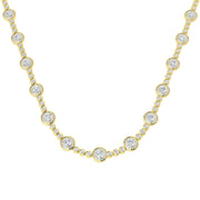 Diamond Necklace 16ct Lab & Natural Diamonds in 10K/14K gold and platinum with certified lab-grown or natural diamonds