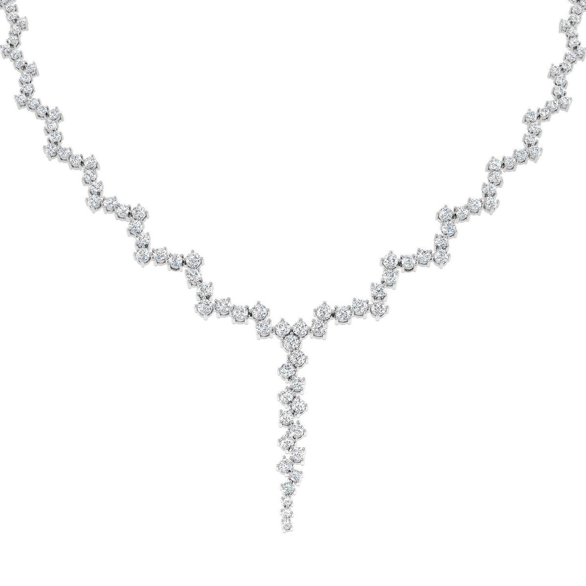 Diamond Y-Necklace 14.0ct Lab & Natural Diamonds in Gold & in 10K/14K gold and platinum with certified lab-grown or natural diamonds