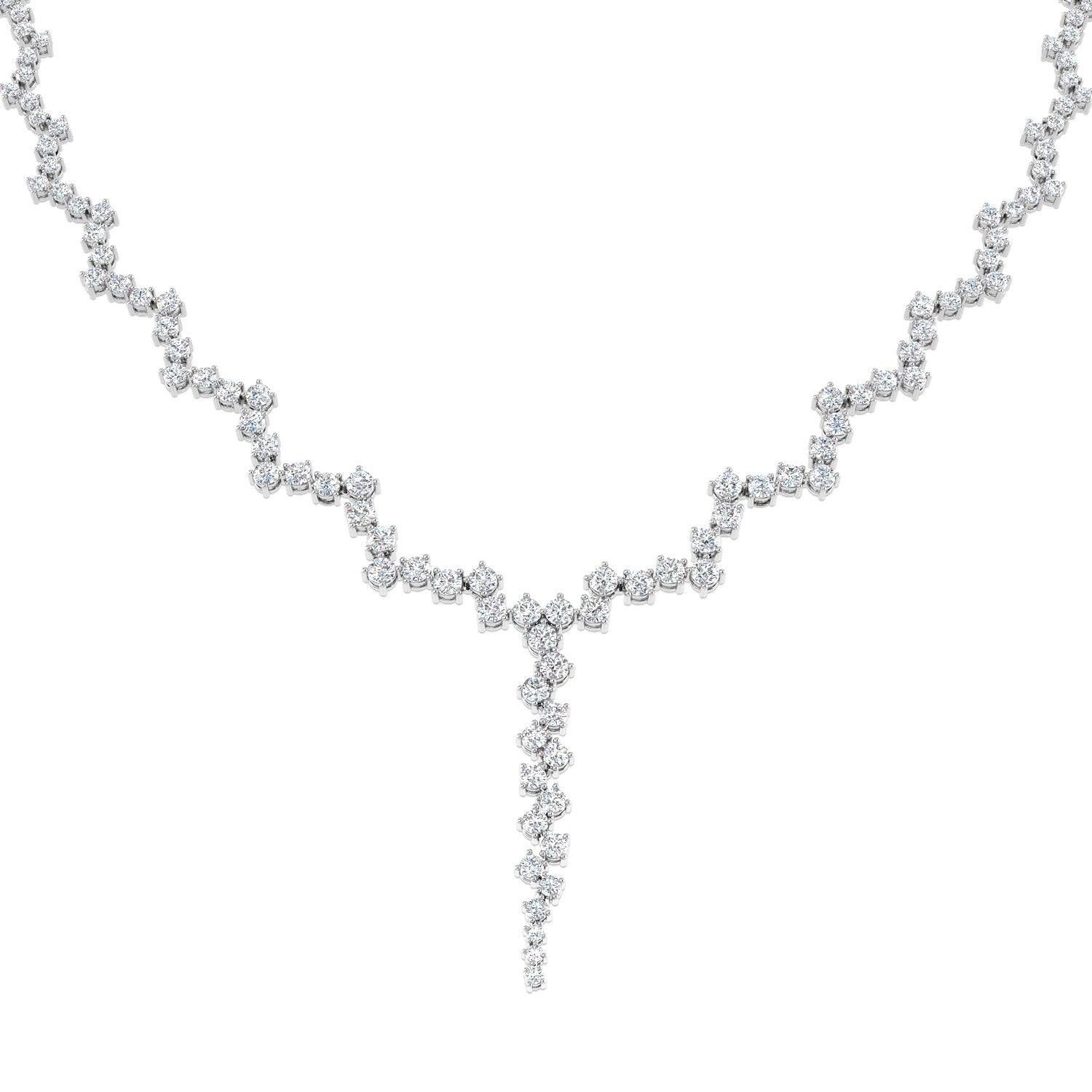 Diamond Y-Necklace 14.0ct Lab & Natural Diamonds in Gold & in 10K/14K gold and platinum with certified lab-grown or natural diamonds