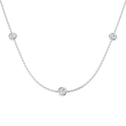 Diamond Spectacle Necklace 1ct in 10K/14K gold and platinum with certified lab-grown or natural diamonds