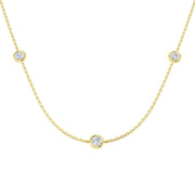 Diamond Spectacle Necklace 1ct in 10K/14K gold and platinum with certified lab-grown or natural diamonds