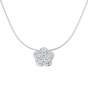 Diamond Cluster Necklace 2ct Gold in 10K/14K gold and platinum with certified lab-grown or natural diamonds