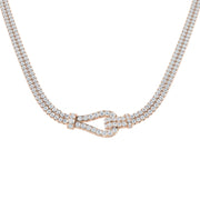 Natural Diamond Paper Clip Necklace 28ct Gold in 10K/14K gold and platinum with certified lab-grown or natural diamonds