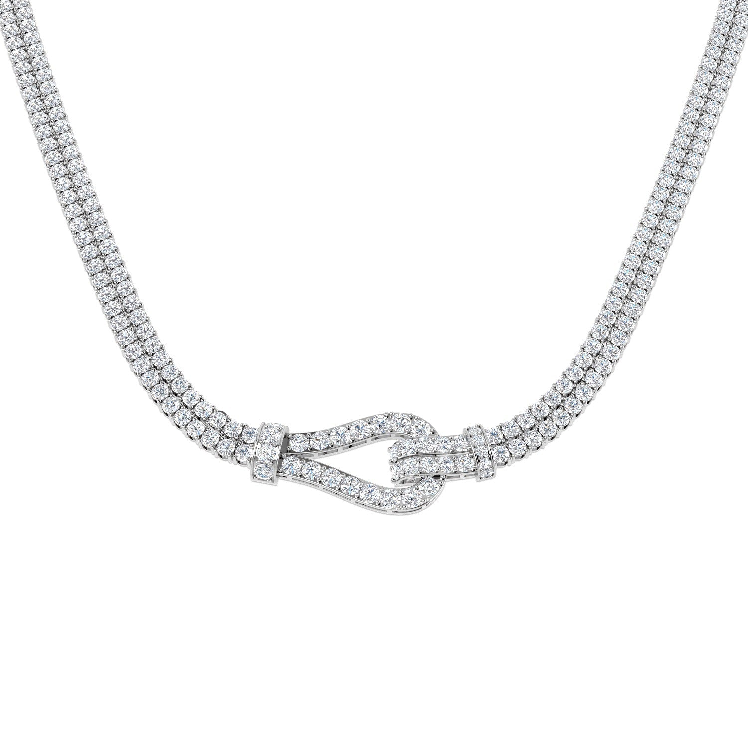 Natural Diamond Paper Clip Necklace 28ct Gold in 10K/14K gold and platinum with certified lab-grown or natural diamonds