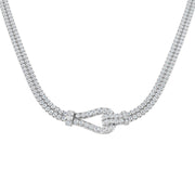 Natural Diamond Paper Clip Necklace 28ct Gold in 10K/14K gold and platinum with certified lab-grown or natural diamonds