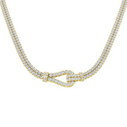 Natural Diamond Paper Clip Necklace 28ct Gold in 10K/14K gold and platinum with certified lab-grown or natural diamonds