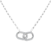 Diamond Paper Clip Necklace 0.75ct Gold in 10K/14K gold and platinum with certified lab-grown or natural diamonds