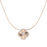 Fancy Clover Diamond Necklace 0.5ct Gold & in 10K/14K gold and platinum with certified lab-grown or natural diamonds