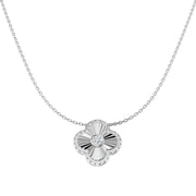 Fancy Clover Diamond Necklace 0.5ct Gold & in 10K/14K gold and platinum with certified lab-grown or natural diamonds