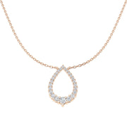 0.5ct Diamond Circle Pendant Necklace in 10K/14K gold and platinum with certified lab-grown or natural diamonds