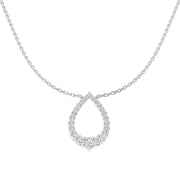 0.5ct Diamond Circle Pendant Necklace in 10K/14K gold and platinum with certified lab-grown or natural diamonds