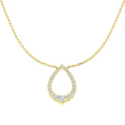 0.5ct Diamond Circle Pendant Necklace in 10K/14K gold and platinum with certified lab-grown or natural diamonds