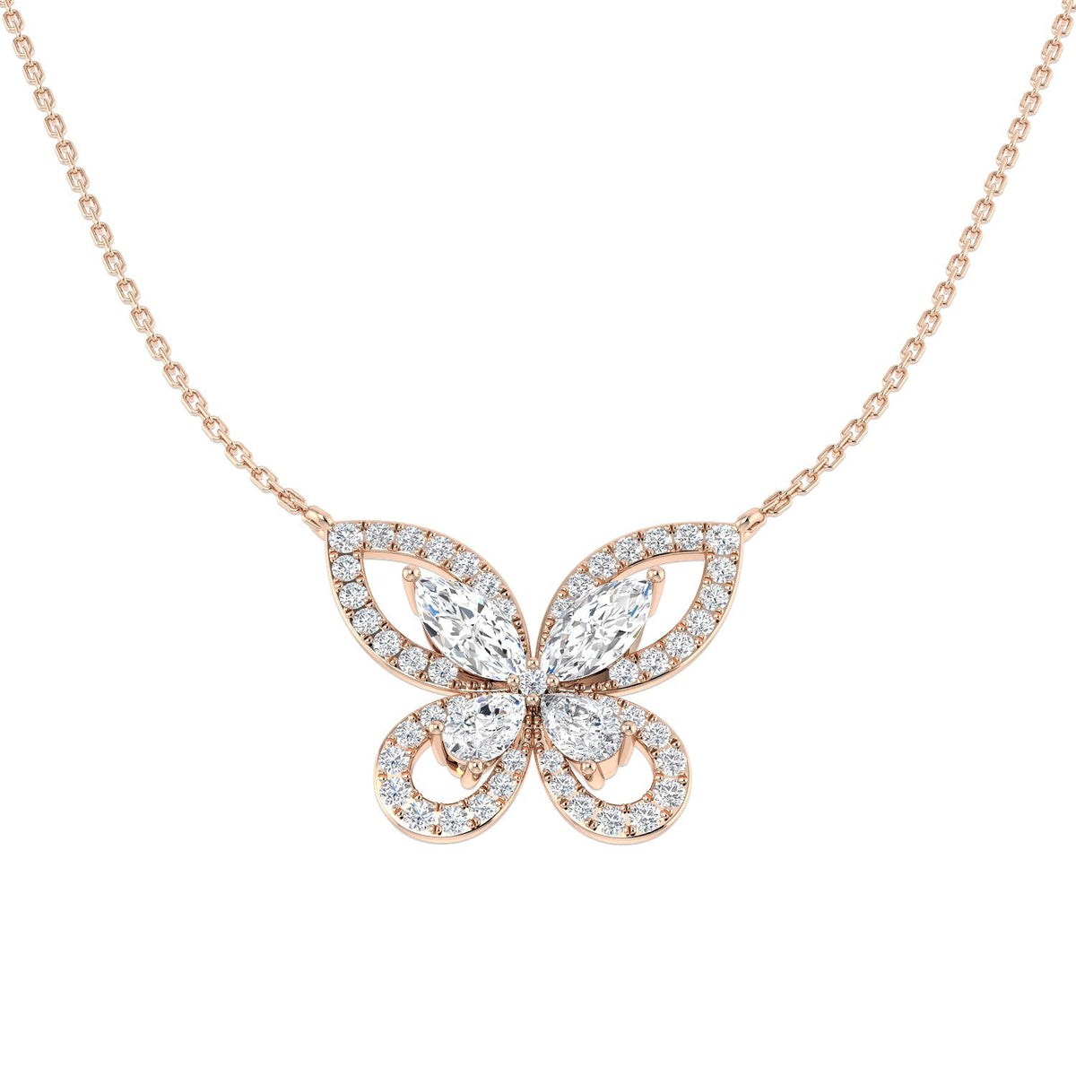 2.5ct Lab & Natural Diamond Necklace in 10K/14K gold and platinum with certified lab-grown or natural diamonds