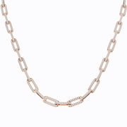 Diamond Paper Clip Necklace 3.5ct in 10K/14K gold and platinum with certified lab-grown or natural diamonds