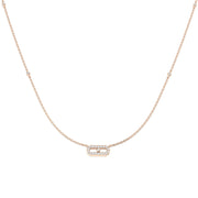 Delicate Diamond Necklace Pendant 0.2ct in 10K/14K gold and platinum with certified lab-grown or natural diamonds