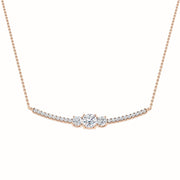 3-Stone Diamond Pendant Necklace 1ct in 10K/14K gold and platinum with certified lab-grown or natural diamonds