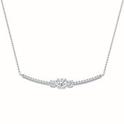 3-Stone Diamond Pendant Necklace 1ct in 10K/14K gold and platinum with certified lab-grown or natural diamonds