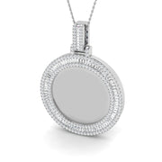 Baguette Diamond Pendant 2.5ct in 10K/14K gold and platinum with certified lab-grown or natural diamonds