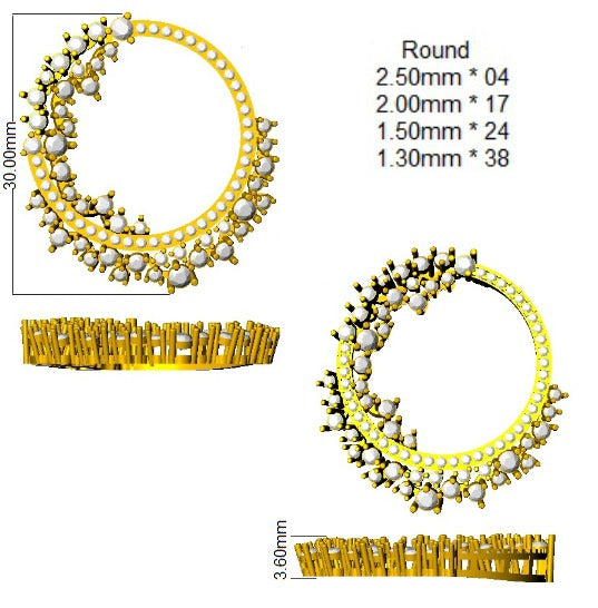 Diamond Circle Pendant Without Chain in 10K/14K gold and platinum with certified lab-grown or natural diamonds