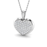 Heart Diamond Pendant 0.5ct Lab & Natural Diamond Without Chain in 10K/14K gold and platinum with certified lab-grown or natural diamonds