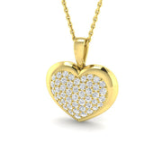 Heart Diamond Pendant 0.5ct Lab & Natural Diamond Without Chain in 10K/14K gold and platinum with certified lab-grown or natural diamonds