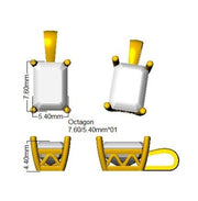 Lab Grown Emerald Cut Diamond Pendant in 10K/14K gold and platinum with certified lab-grown or natural diamonds