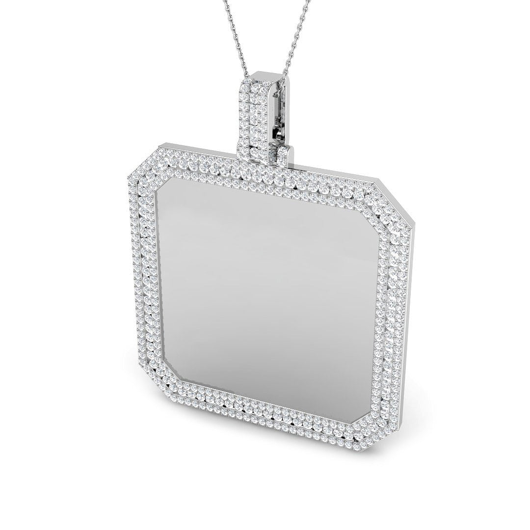 Fancy Diamond Pendant 5ct in 10K/14K gold and platinum with certified lab-grown or natural diamonds