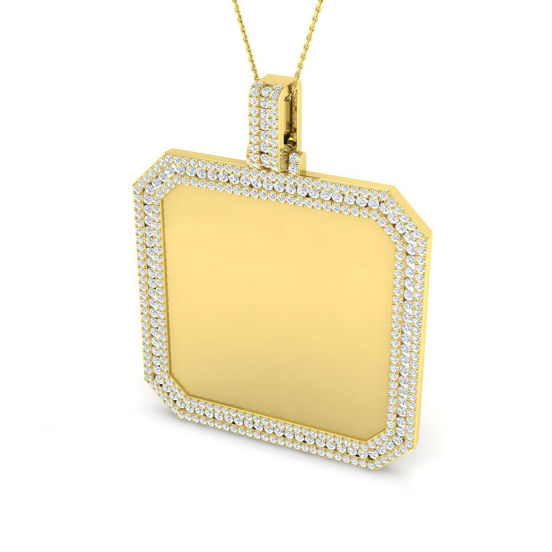 Fancy Diamond Pendant 5ct in 10K/14K gold and platinum with certified lab-grown or natural diamonds