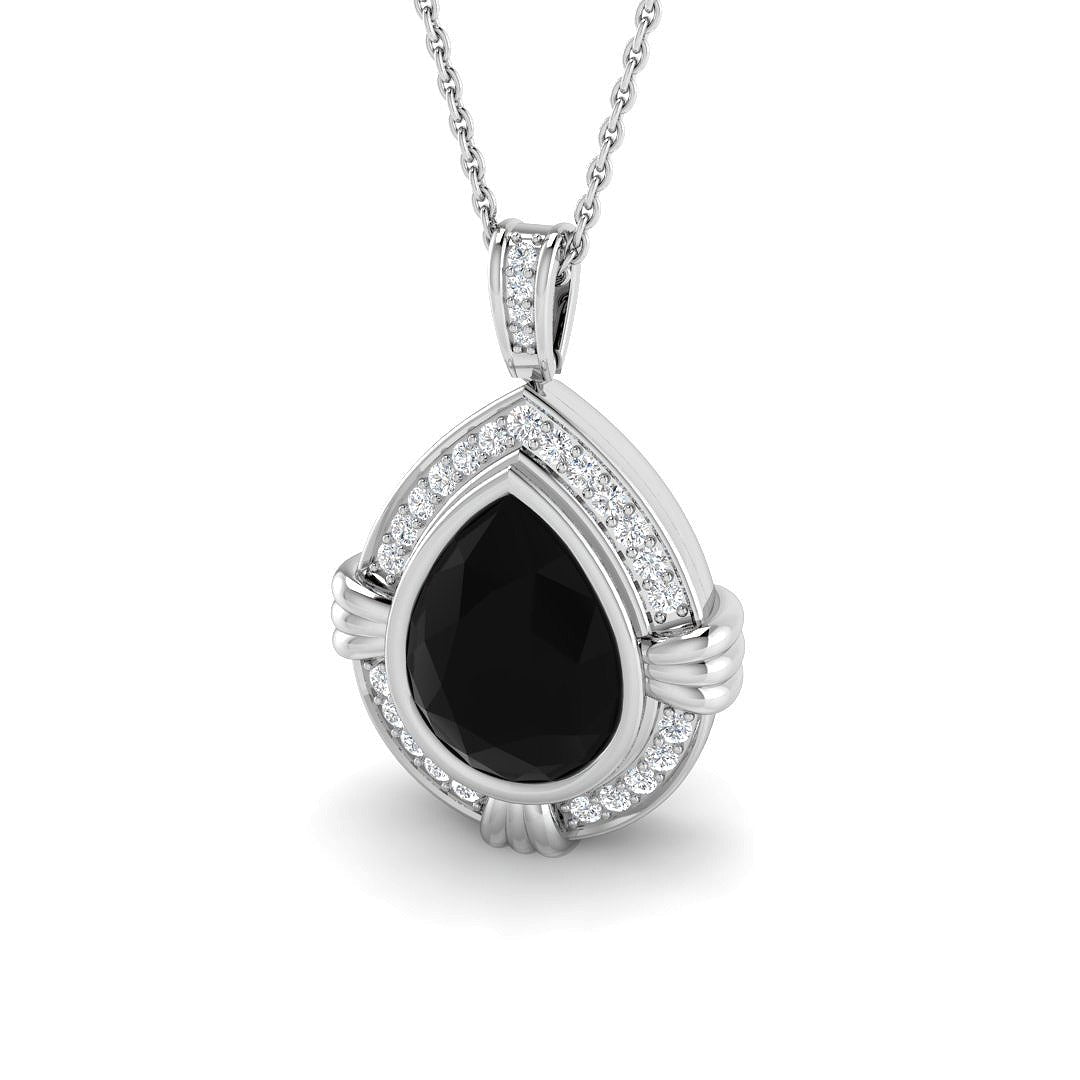 Diamond Halo Pendant 5ct in 10K/14K gold and platinum with certified lab-grown or natural diamonds