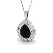Diamond Halo Pendant 5ct in 10K/14K gold and platinum with certified lab-grown or natural diamonds