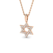 Star Diamond Pendant 0.10ct in 10K/14K gold and platinum with certified lab-grown or natural diamonds