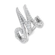 M Initial Diamond Ring in 10K/14K gold and platinum with certified lab-grown or natural diamonds