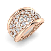 Lab-Grown Round Diamond Fancy Ring in 10K/14K gold and platinum with certified lab-grown or natural diamonds