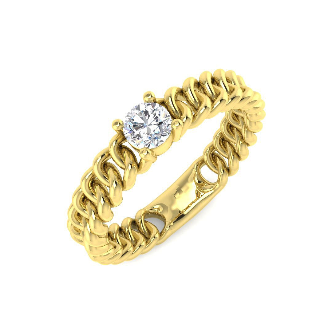 Diamond Rochekter Engagement Ring in 10K/14K gold and platinum with certified lab-grown or natural diamonds