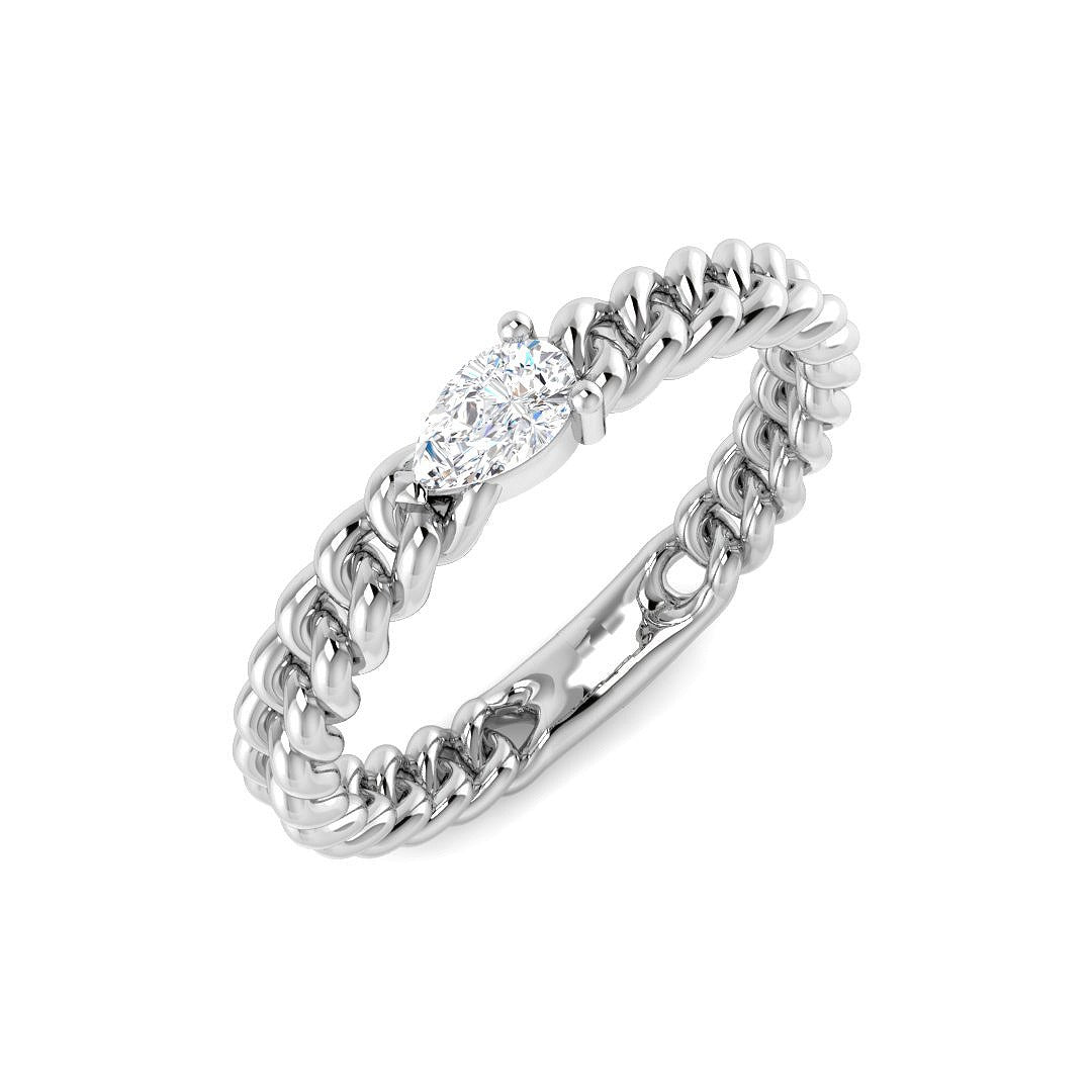 Diamond Chippebham Engagement Ring in 10K/14K gold and platinum with certified lab-grown or natural diamonds