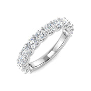 Diamond Half Eternity Ring in 10K/14K gold and platinum with certified lab-grown or natural diamonds