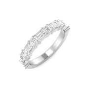 Diamond Half Eternity Ring in 10K/14K gold and platinum with certified lab-grown or natural diamonds