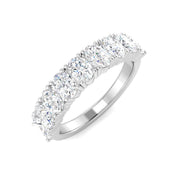 Diamond Half Eternity Ring in 10K/14K gold and platinum with certified lab-grown or natural diamonds