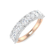Diamond Half Eternity Ring in 10K/14K gold and platinum with certified lab-grown or natural diamonds