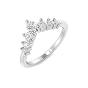 Elegant Diamond Wishbone Ring in 10K/14K gold and platinum with certified lab-grown or natural diamonds