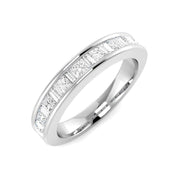 Diamond Half Eternity Ring in 10K/14K gold and platinum with certified lab-grown or natural diamonds