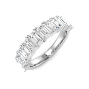 Diamond Half Eternity Ring in 10K/14K gold and platinum with certified lab-grown or natural diamonds